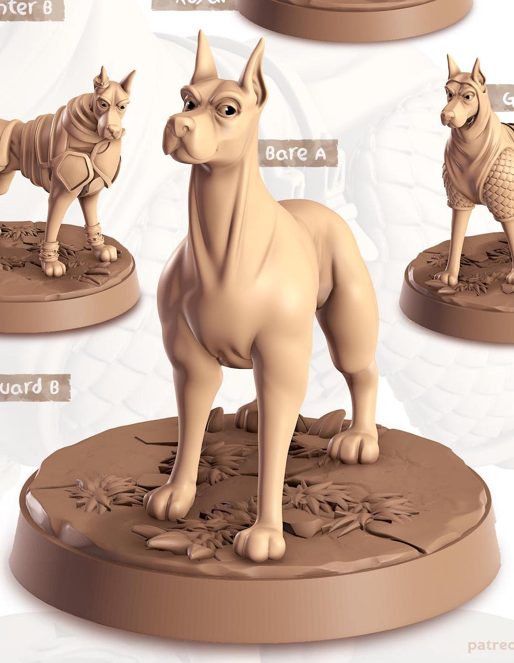 Dobermann Companion | Cast n Play | Companions | NPCs | RESIN | Fantasy | Horror | RPG | Gaming | Miniature | Character Pet Companion
