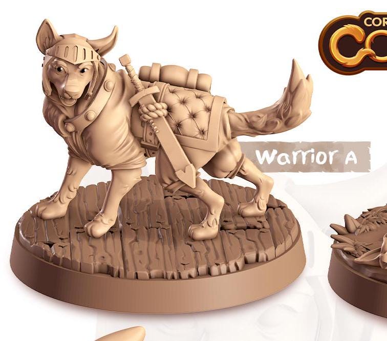 German Shepherd Companion | Cast n Play | Companions | NPCs | RESIN | Fantasy | Horror | RPG | Gaming | Miniature | Character Pet Companion