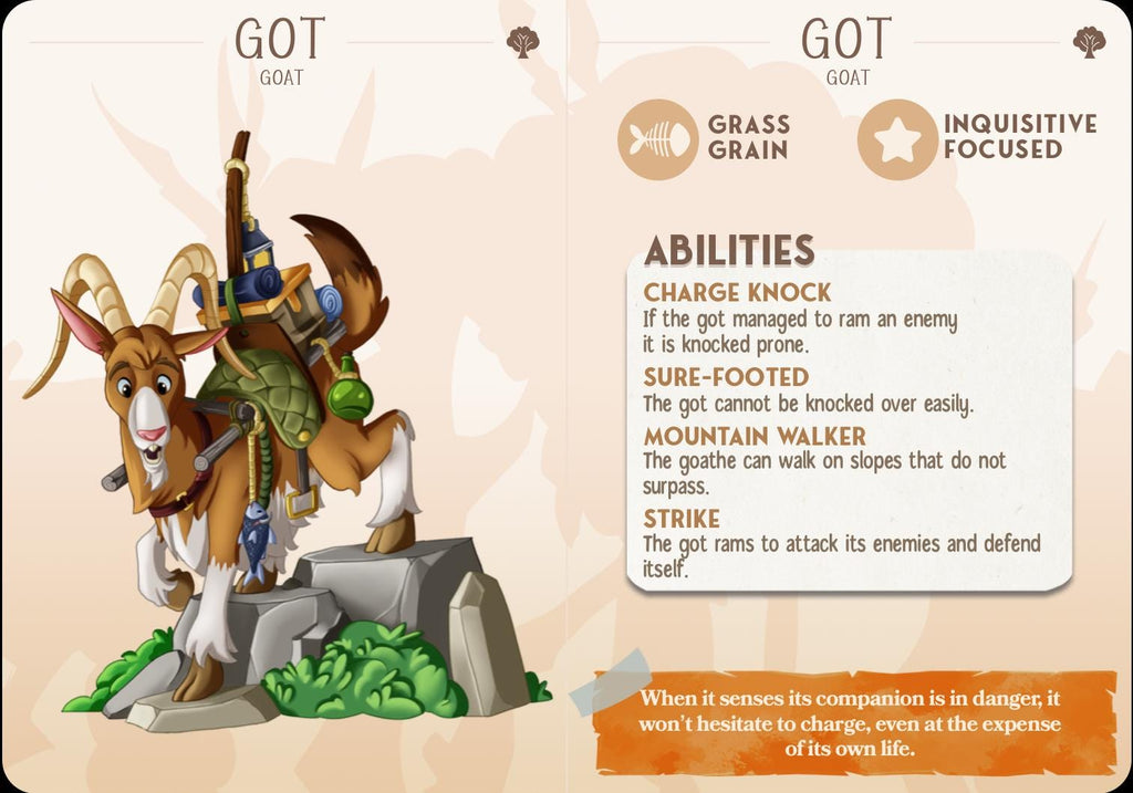 The Goat Companion | Cast n Play | Companions | NPCs | RESIN | Fantasy | Horror | RPG | Gaming | Miniature | Character Pet Companion