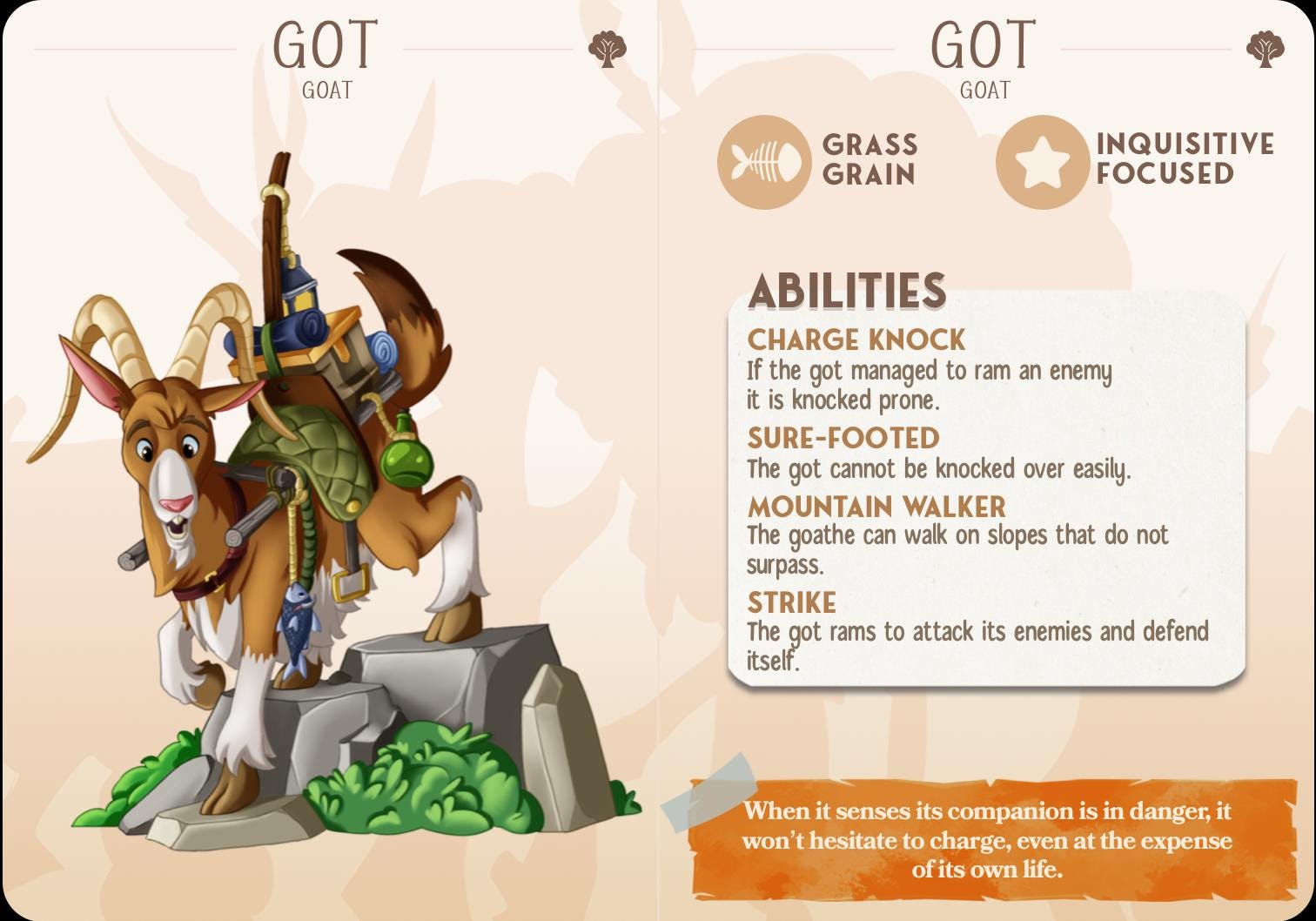 The Goat Companion | Cast n Play | Companions | NPCs | RESIN | Fantasy | Horror | RPG | Gaming | Miniature | Character Pet Companion