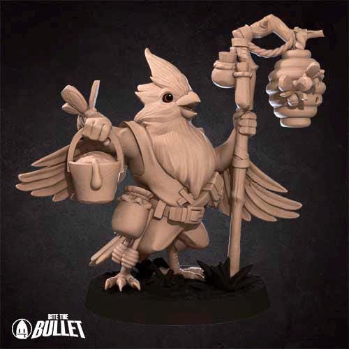 Birdfolk Forestkeeper | Bite the Bullet | Grove Haven | RESIN | Fantasy | DnD | RPG | Tabletop | Miniature | Animorphs Character Model