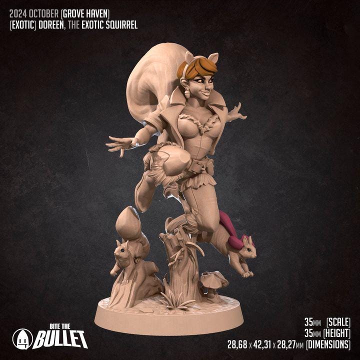 Doreen | Bite the Bullet | Grove Haven | RESIN | Fantasy | DnD | RPG | Tabletop | Miniature | Animorphs Character Model