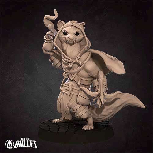 Ferretfolk Rogue | Bite the Bullet | Grove Haven | RESIN | Fantasy | DnD | RPG | Tabletop | Miniature | Animorphs Character Model