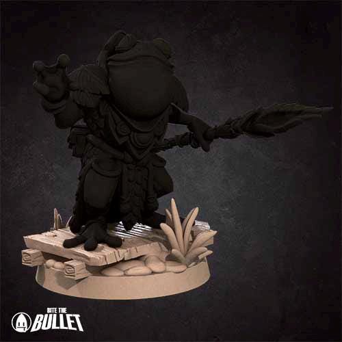 Frogfolk Monk | Bite the Bullet | Grove Haven | RESIN | Fantasy | DnD | RPG | Tabletop | Miniature | Animorphs Character Model