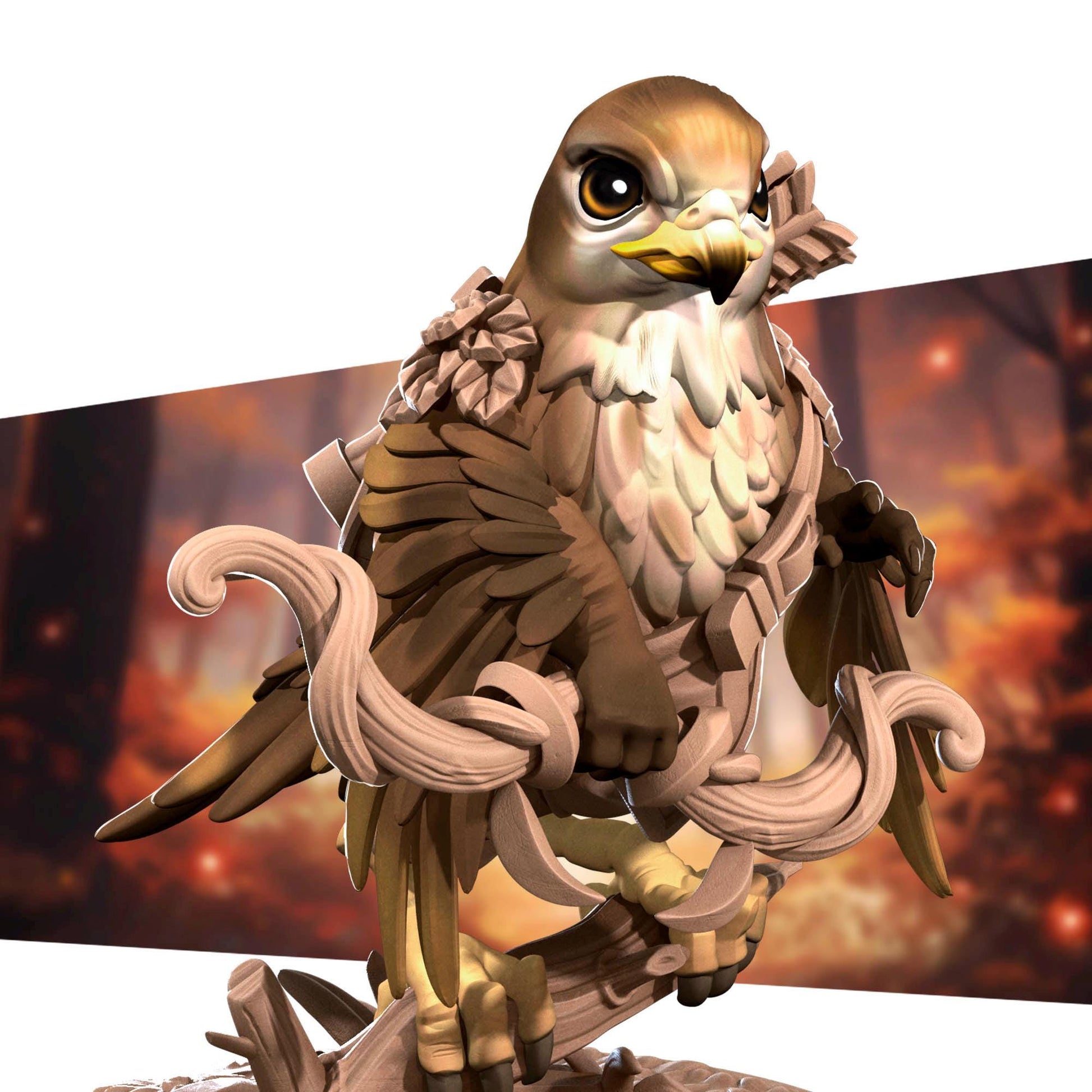 Hawkfolk Ranger | Bite the Bullet | Grove Haven | RESIN | Fantasy | DnD | RPG | Tabletop | Miniature | Animorphs Character Model