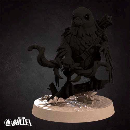 Hawkfolk Ranger | Bite the Bullet | Grove Haven | RESIN | Fantasy | DnD | RPG | Tabletop | Miniature | Animorphs Character Model