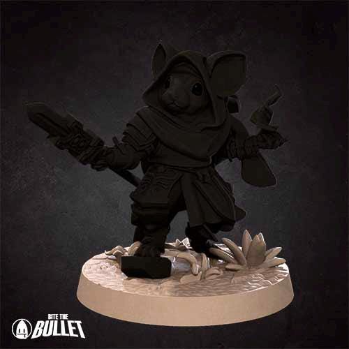 Mousefolk Cleric | Bite the Bullet | Grove Haven | RESIN | Fantasy | DnD | RPG | Tabletop | Miniature | Animorphs Character Model