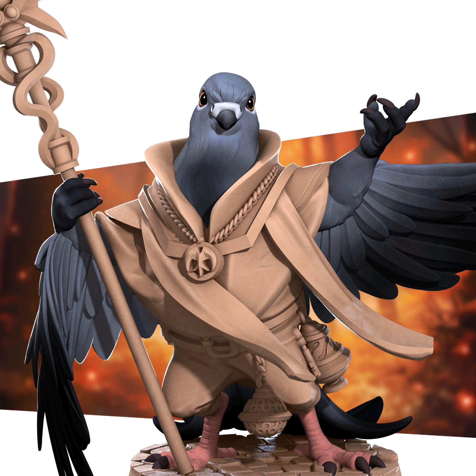 Pidgeonfolk Cleric | Bite the Bullet | Grove Haven | RESIN | Fantasy | DnD | RPG | Tabletop | Miniature | Animorphs Character Model