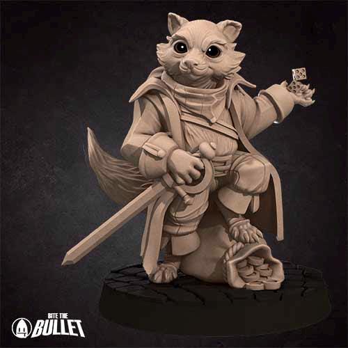 Raccoonfolk Thief | Bite the Bullet | Grove Haven | RESIN | Fantasy | DnD | RPG | Tabletop | Miniature | Animorphs Character Model