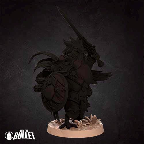 Roosterfolk Warrior | Bite the Bullet | Grove Haven | RESIN | Fantasy | DnD | RPG | Tabletop | Miniature | Animorphs Character Model
