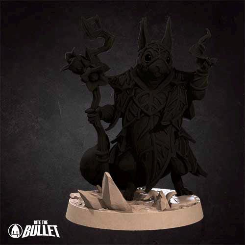 Squirrelfolk Sorceress | Bite the Bullet | Grove Haven | RESIN | Fantasy | DnD | RPG | Tabletop | Miniature | Animorphs Character Model
