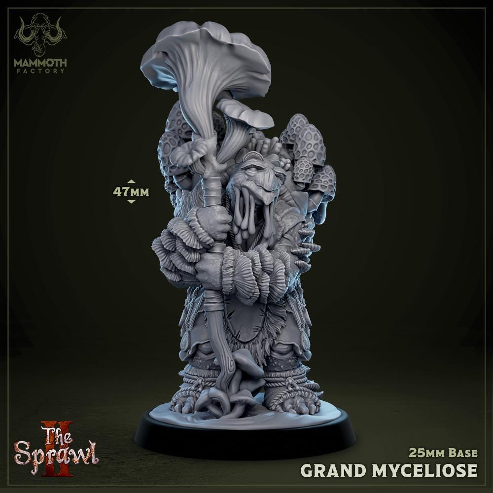 Grand Myceliose | Mammoth Factory | The Sprawl Vol 2 | RESIN | Fantasy | DnD | RPG | Tabletop | Gaming | Myconid | Fey Creature | Tortle
