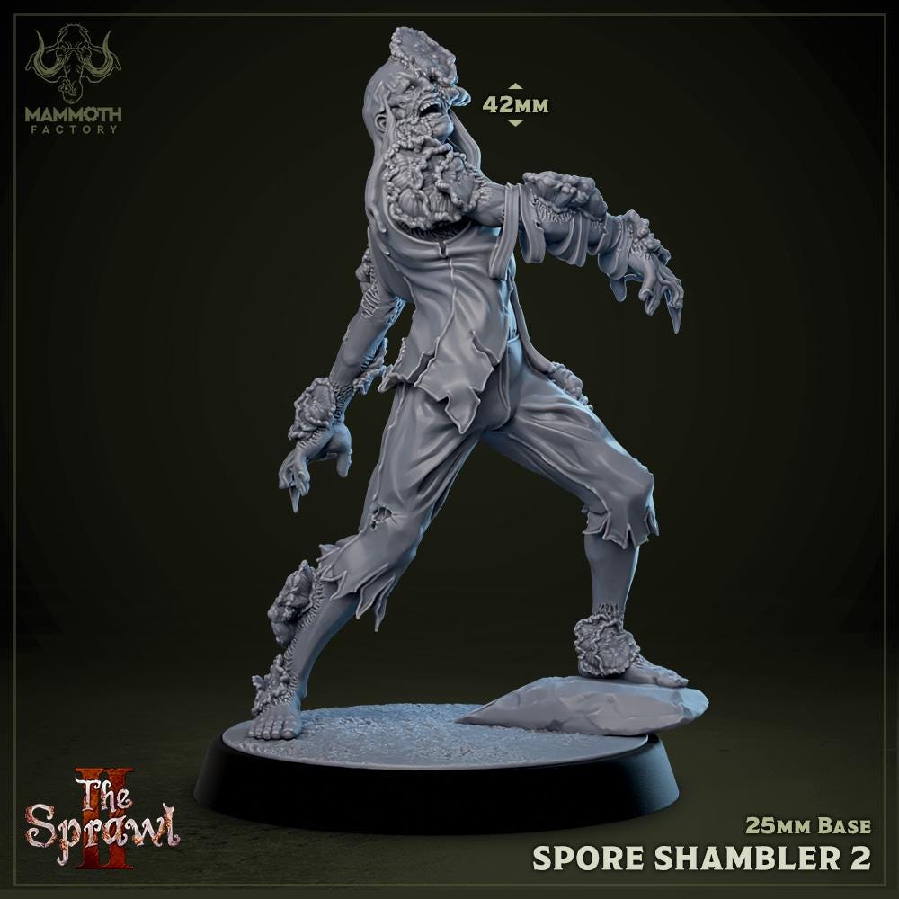 Spore Shamblers | Mammoth Factory | The Sprawl Vol 2 | RESIN | Fantasy | DnD | RPG | Tabletop | Gaming | Myconid | Fey Creature