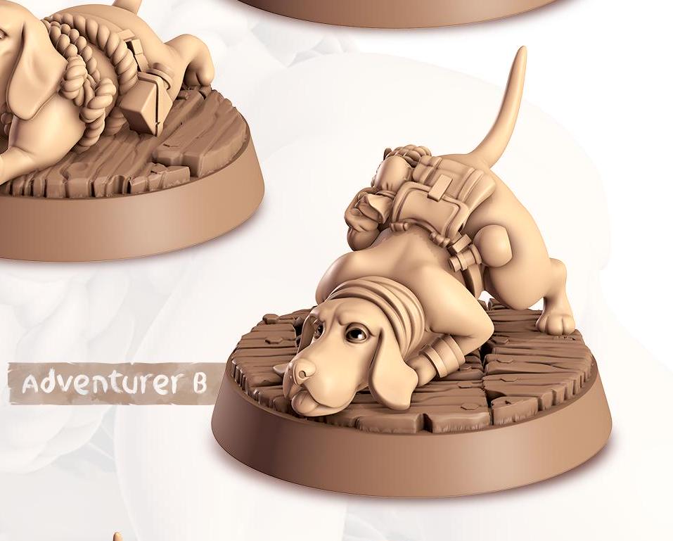 Beagle Companion | Cast n Play | Companions | NPCs | RESIN | Fantasy | Horror | RPG | Gaming | Miniature | Character Pet Companion