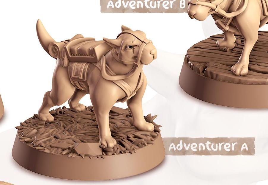 Bull Terrier Companion | Cast n Play | Companions | NPCs | RESIN | Fantasy | Horror | RPG | Gaming | Miniature | Character Pet Companion