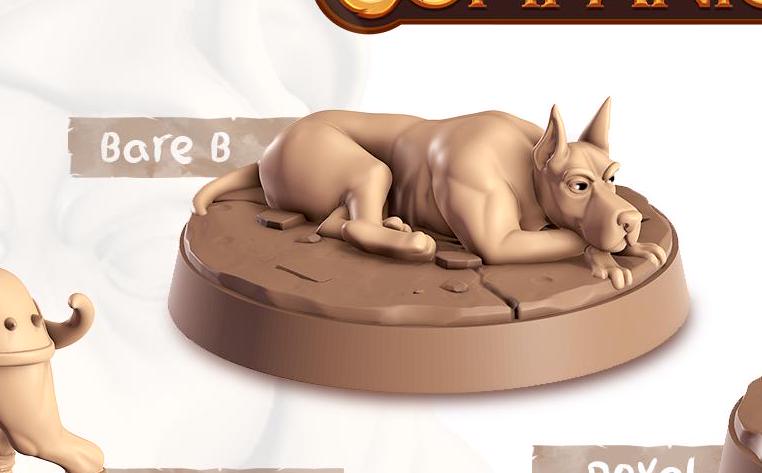 Dobermann Companion | Cast n Play | Companions | NPCs | RESIN | Fantasy | Horror | RPG | Gaming | Miniature | Character Pet Companion