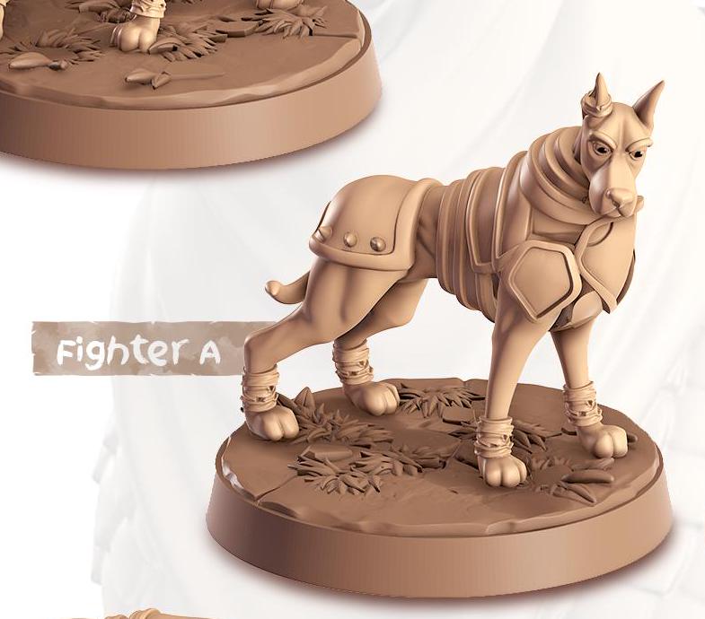 Dobermann Companion | Cast n Play | Companions | NPCs | RESIN | Fantasy | Horror | RPG | Gaming | Miniature | Character Pet Companion