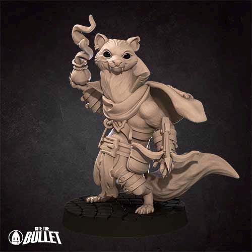 Ferretfolk Rogue | Bite the Bullet | Grove Haven | RESIN | Fantasy | DnD | RPG | Tabletop | Miniature | Animorphs Character Model