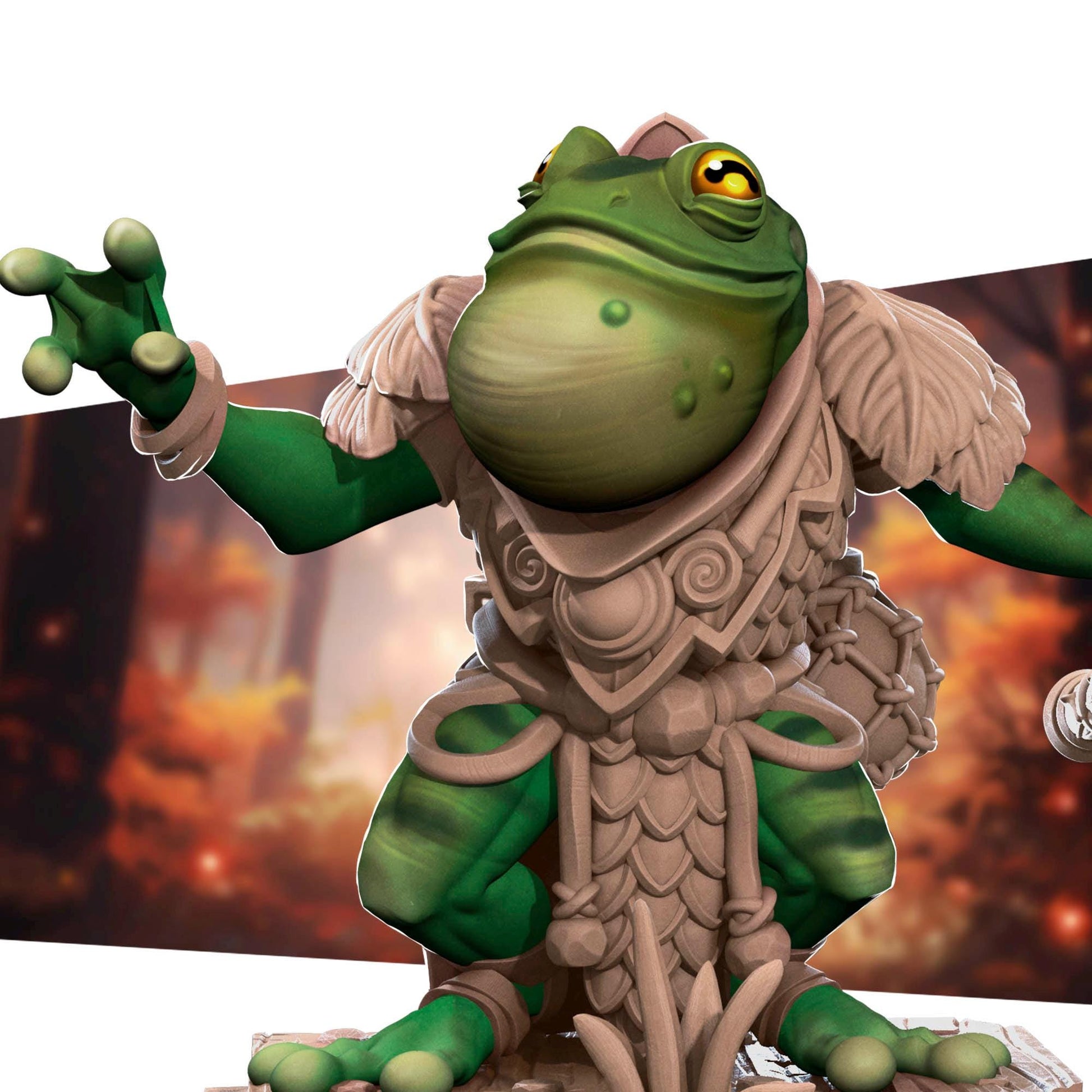 Frogfolk Monk | Bite the Bullet | Grove Haven | RESIN | Fantasy | DnD | RPG | Tabletop | Miniature | Animorphs Character Model