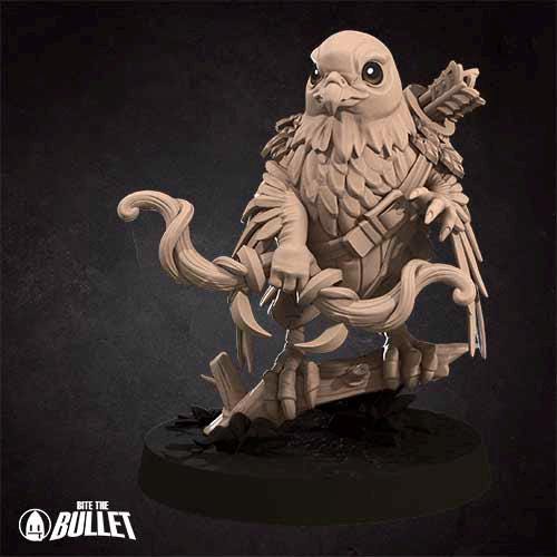 Hawkfolk Ranger | Bite the Bullet | Grove Haven | RESIN | Fantasy | DnD | RPG | Tabletop | Miniature | Animorphs Character Model