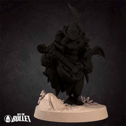 Hedgehogfolk Bard | Bite the Bullet | Grove Haven | RESIN | Fantasy | DnD | RPG | Tabletop | Miniature | Animorphs Character Model