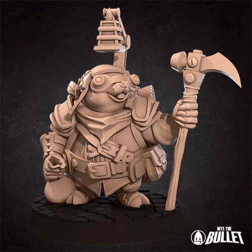 Molefolk Artificer | Bite the Bullet | Grove Haven | RESIN | Fantasy | DnD | RPG | Tabletop | Miniature | Animorphs Character Model
