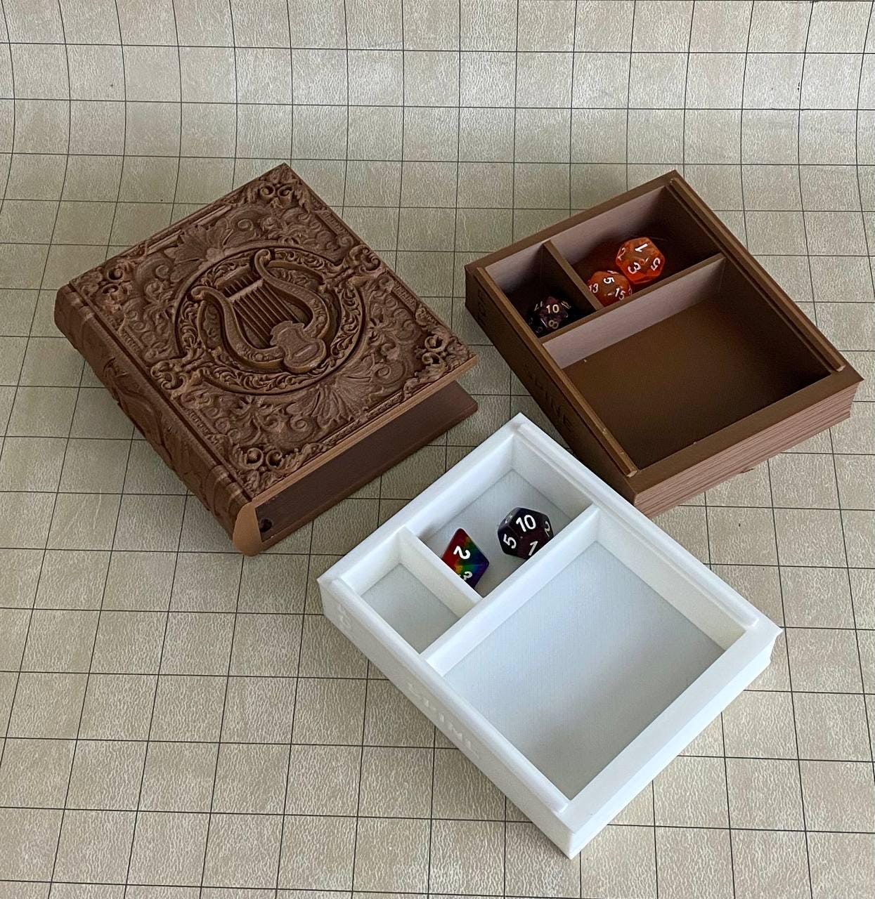 Bard Tome - Perfect for cards, dice, and minis | Fates End | Fantasy | DnD | RPG | Roleplay Gaming | MTG Magic Card Box | Gamer Gift