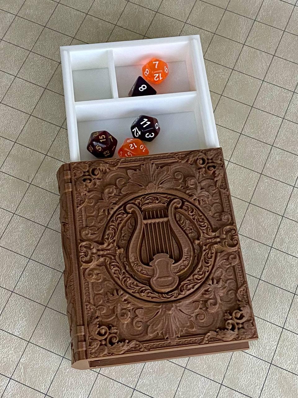 Bard Tome - Perfect for cards, dice, and minis | Fates End | Fantasy | DnD | RPG | Roleplay Gaming | MTG Magic Card Box | Gamer Gift