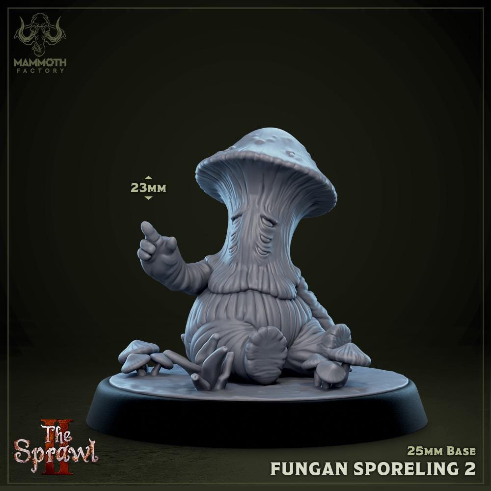 Fungan Sporelings | Mammoth Factory | The Sprawl Vol 2 | RESIN | Fantasy | DnD | RPG | Tabletop | Miniature | Myconid