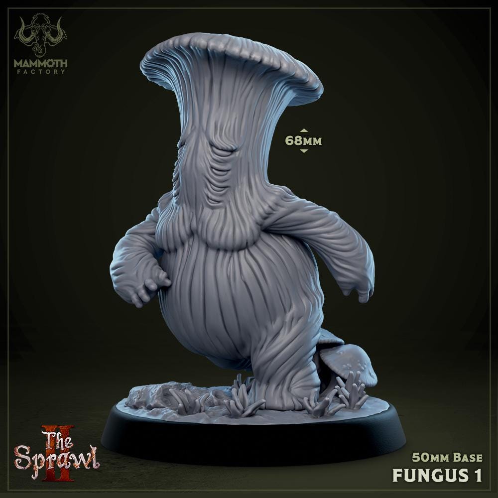 Fungun | Mammoth Factory | The Sprawl Vol 2 | RESIN | Fantasy | DnD | RPG | Tabletop | Gaming | Myconid | Fey Creature