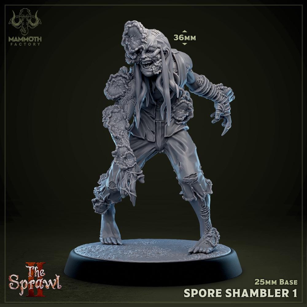 Spore Shamblers | Mammoth Factory | The Sprawl Vol 2 | RESIN | Fantasy | DnD | RPG | Tabletop | Gaming | Myconid | Fey Creature