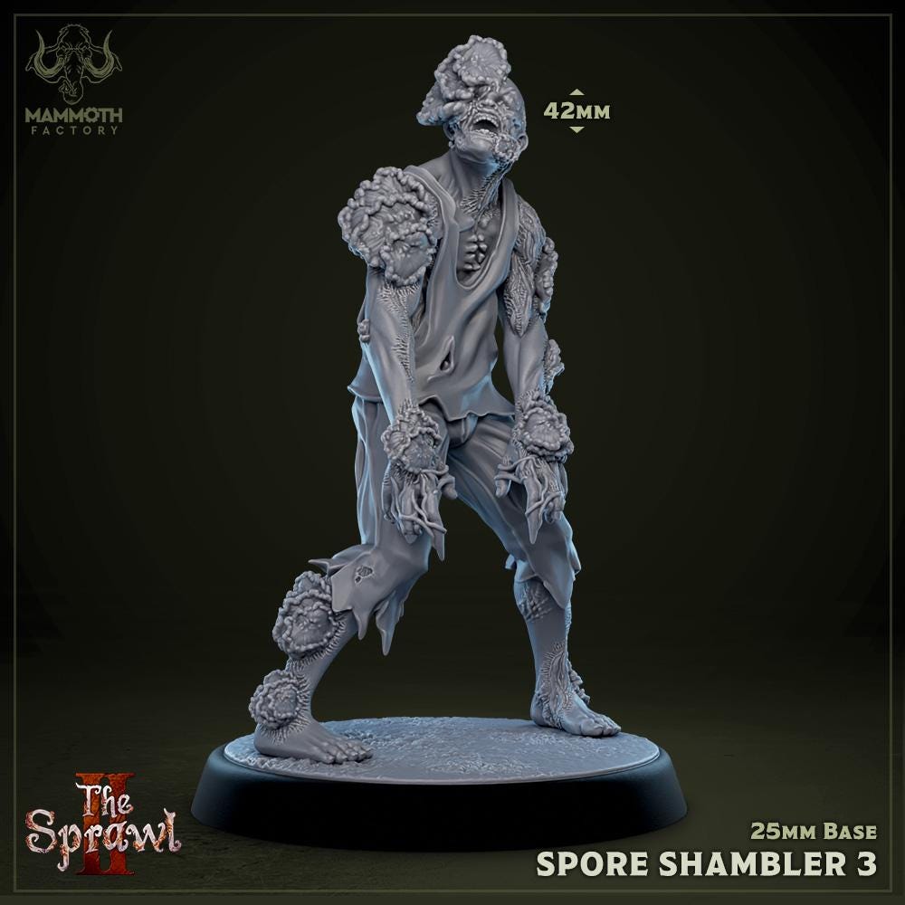 Spore Shamblers | Mammoth Factory | The Sprawl Vol 2 | RESIN | Fantasy | DnD | RPG | Tabletop | Gaming | Myconid | Fey Creature