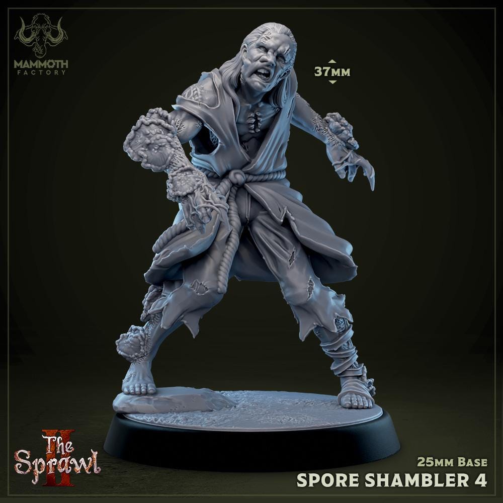 Spore Shamblers | Mammoth Factory | The Sprawl Vol 2 | RESIN | Fantasy | DnD | RPG | Tabletop | Gaming | Myconid | Fey Creature