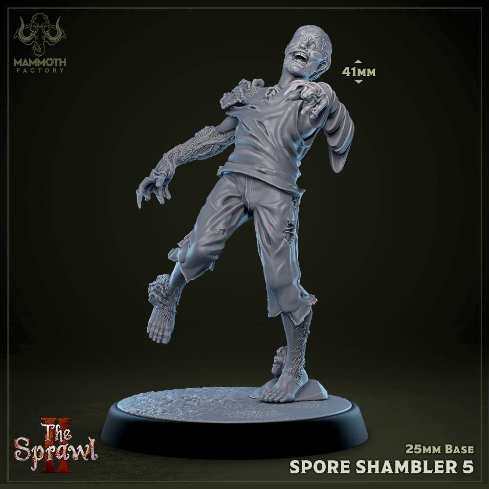 Spore Shamblers | Mammoth Factory | The Sprawl Vol 2 | RESIN | Fantasy | DnD | RPG | Tabletop | Gaming | Myconid | Fey Creature
