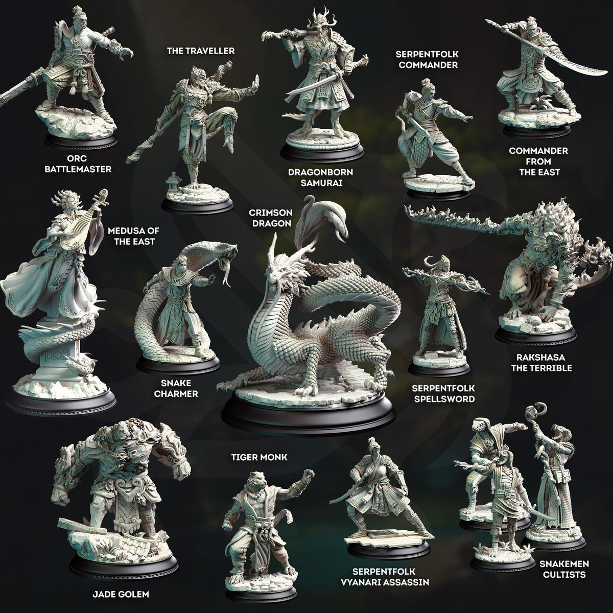 Yin Zhu - The Snake Charmer | DM Stash | Eastern Journey | Fantasy | DnD | RPG | Tabletop | Miniature | Character Model