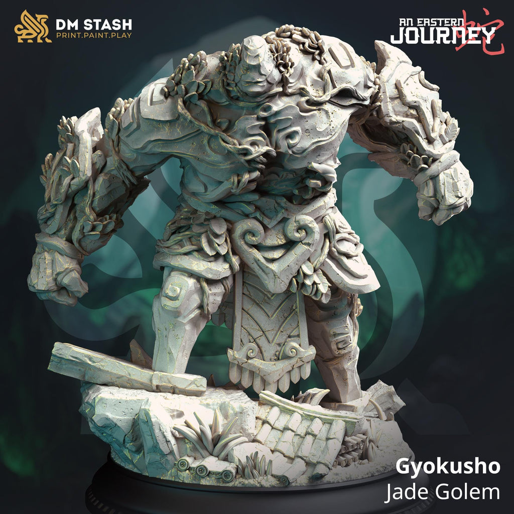 Gyokusho - Jade Golem | DM Stash | Eastern Journey | Resin | Fantasy | DnD | RPG | Tabletop | Miniature | Golem | Monster Model