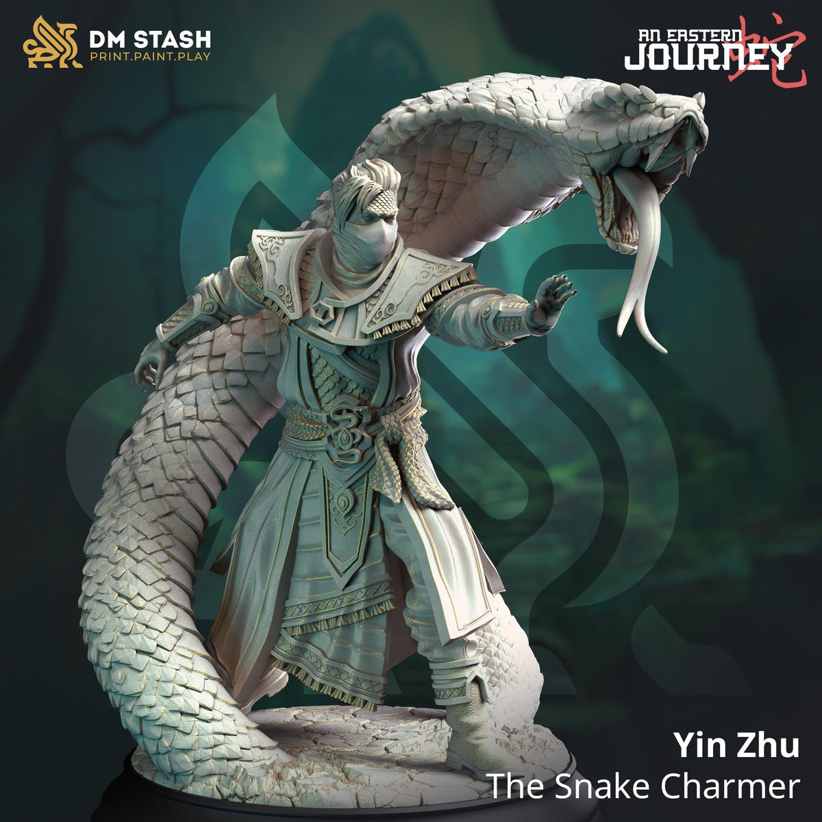 Yin Zhu - The Snake Charmer | DM Stash | Eastern Journey | Fantasy | DnD | RPG | Tabletop | Miniature | Character Model