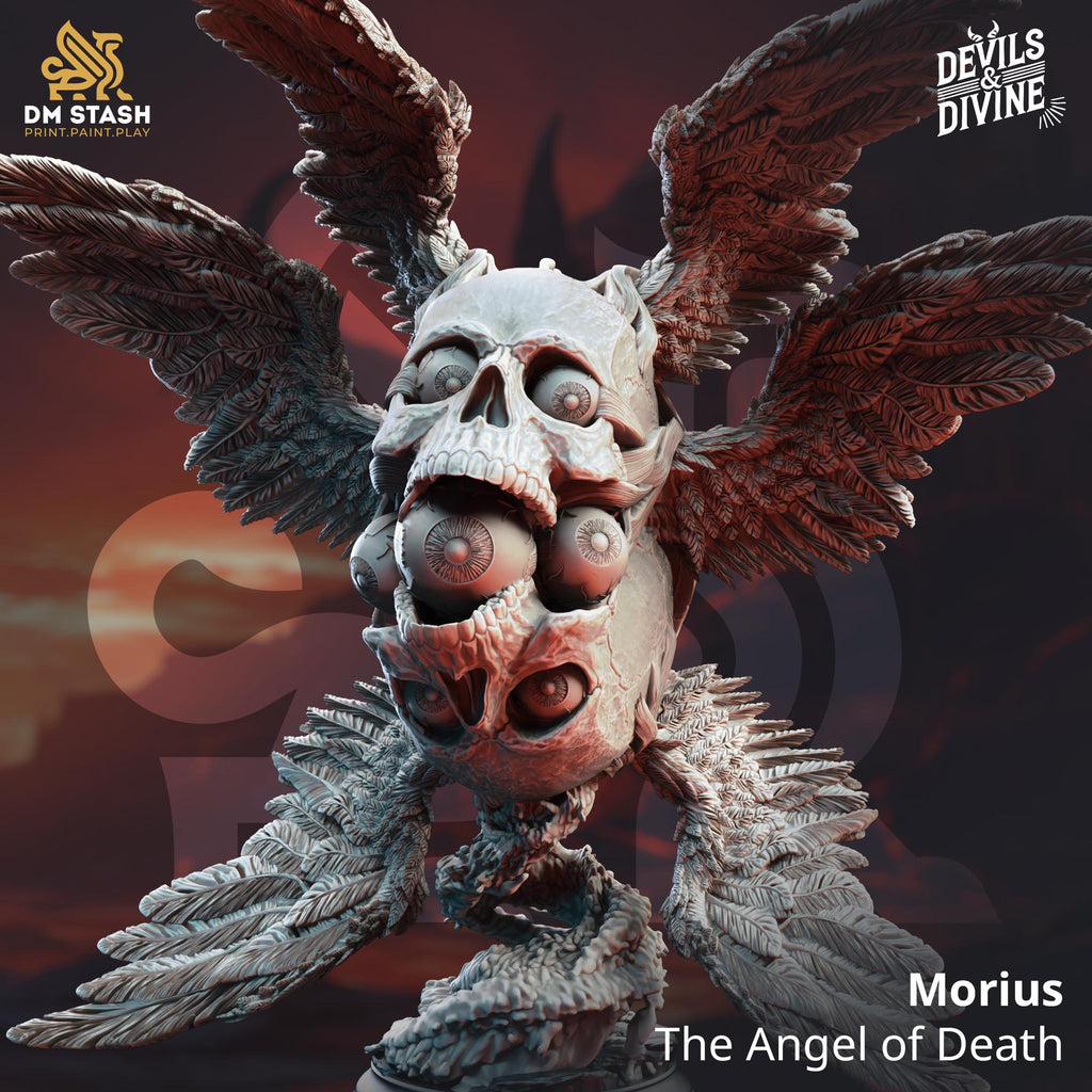 Morius - The Angel of Death | DM Stash | Devils & Divine | Fantasy | DnD | RPG| Gaming | Miniature | Demon Model | Skull