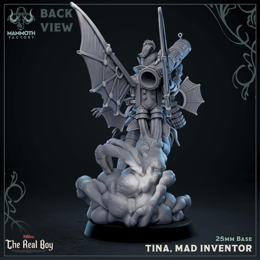Tina Mad Tinkerer | Mammoth Factory | The Real Boy | Fantasy | DnD | RPG | Tabletop | Gaming | Miniatures | Character Model