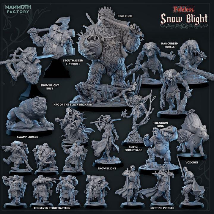 Hag of the Black Orchard | Mammoth Factory | Snow Blight | Fantasy | DnD | RPG | Tabletop | Gaming | Miniatures | Character Model