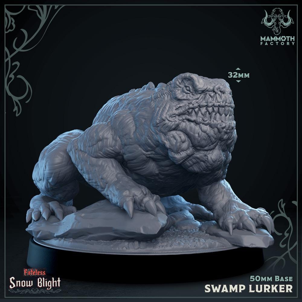 Swamp Lurker | Mammoth Factory | Snow Blight | Fantasy | DnD | RPG | Tabletop | Gaming | Miniatures | Monster Model