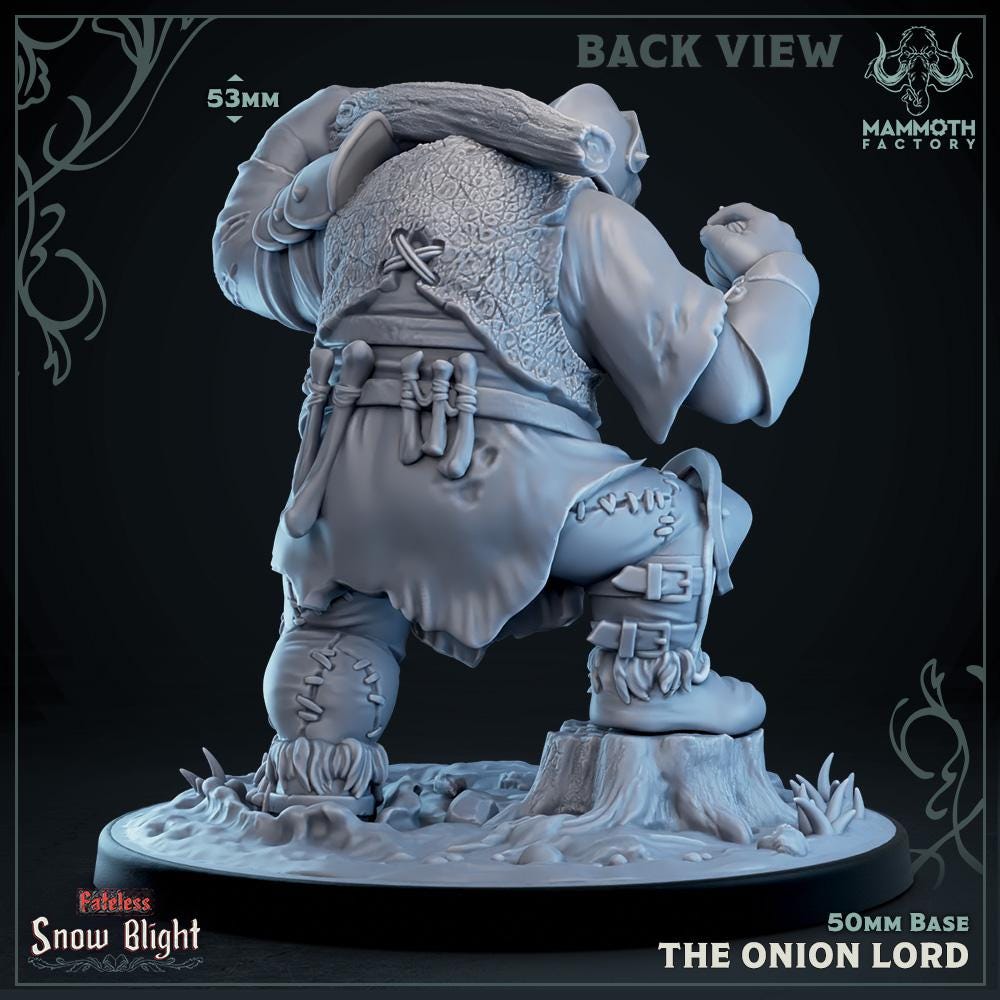 The Onion Lord | Mammoth Factory | Snow Blight | Fantasy | DnD | RPG | Tabletop | Gaming | Miniatures | Monster Model