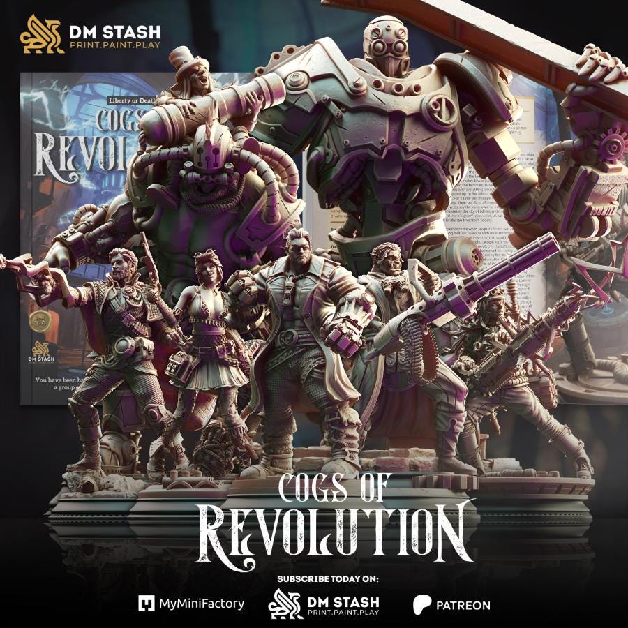 Minor Venators - Clockwork Simulacrums | DM Stash | Cogs of Revolution | Fantasy | DnD | RPG | Tabletop | Character Model