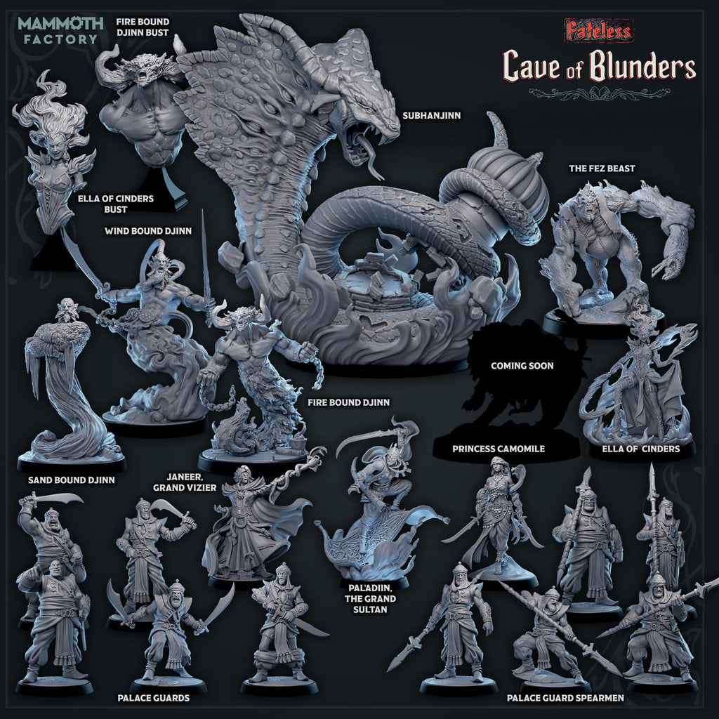 Ella of Cinders | Mammoth Factory | Cave of Blunders | RESIN | Fantasy | DnD | RPG | Tabletop | Gaming Miniatures | Large Creature