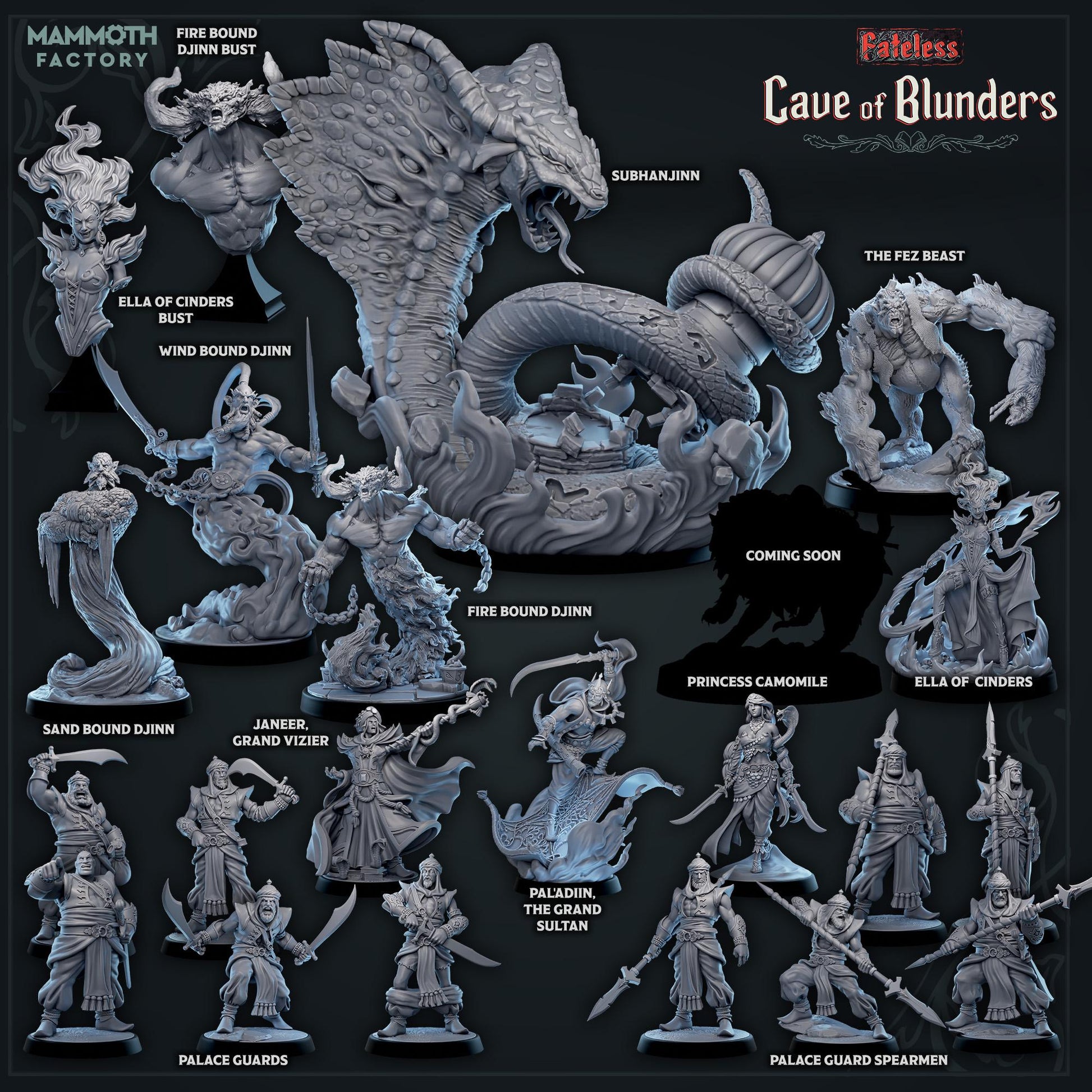 Ella of Cinders | Mammoth Factory | Cave of Blunders | RESIN | Fantasy | DnD | RPG | Tabletop | Gaming Miniatures | Large Creature