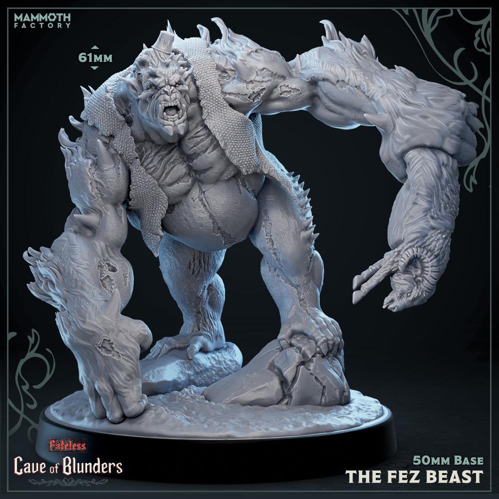 The Fez Beast | Mammoth Factory | Cave of Blunders | RESIN | Fantasy | DnD | RPG | Tabletop | Gaming Miniatures | Large Creature