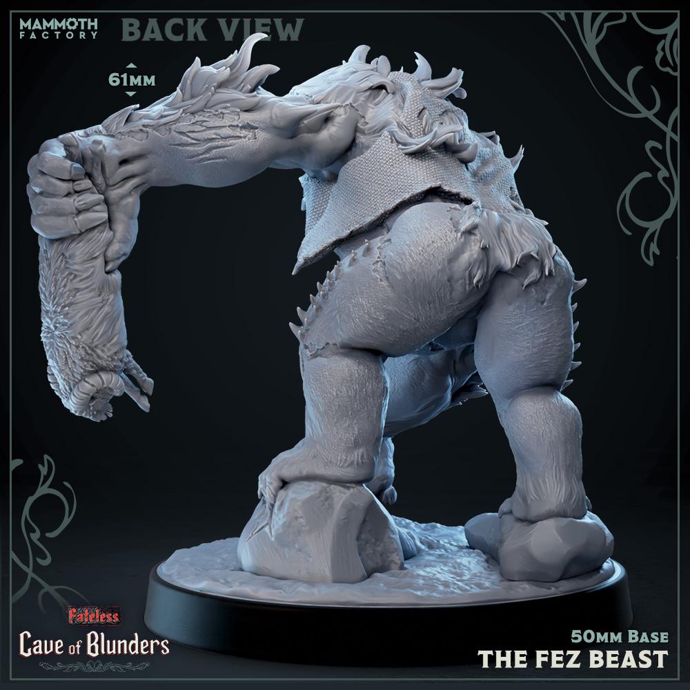 The Fez Beast | Mammoth Factory | Cave of Blunders | RESIN | Fantasy | DnD | RPG | Tabletop | Gaming Miniatures | Large Creature