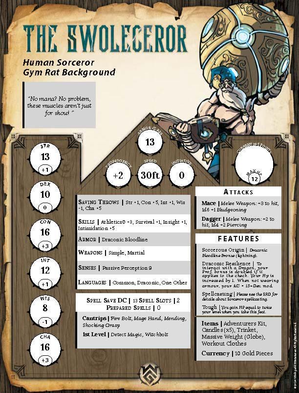 The Swoleceror | The Witch Guild | RESIN | Fantasy | Horror | RPG | Gaming Miniatures | Character Model | Aarakocra