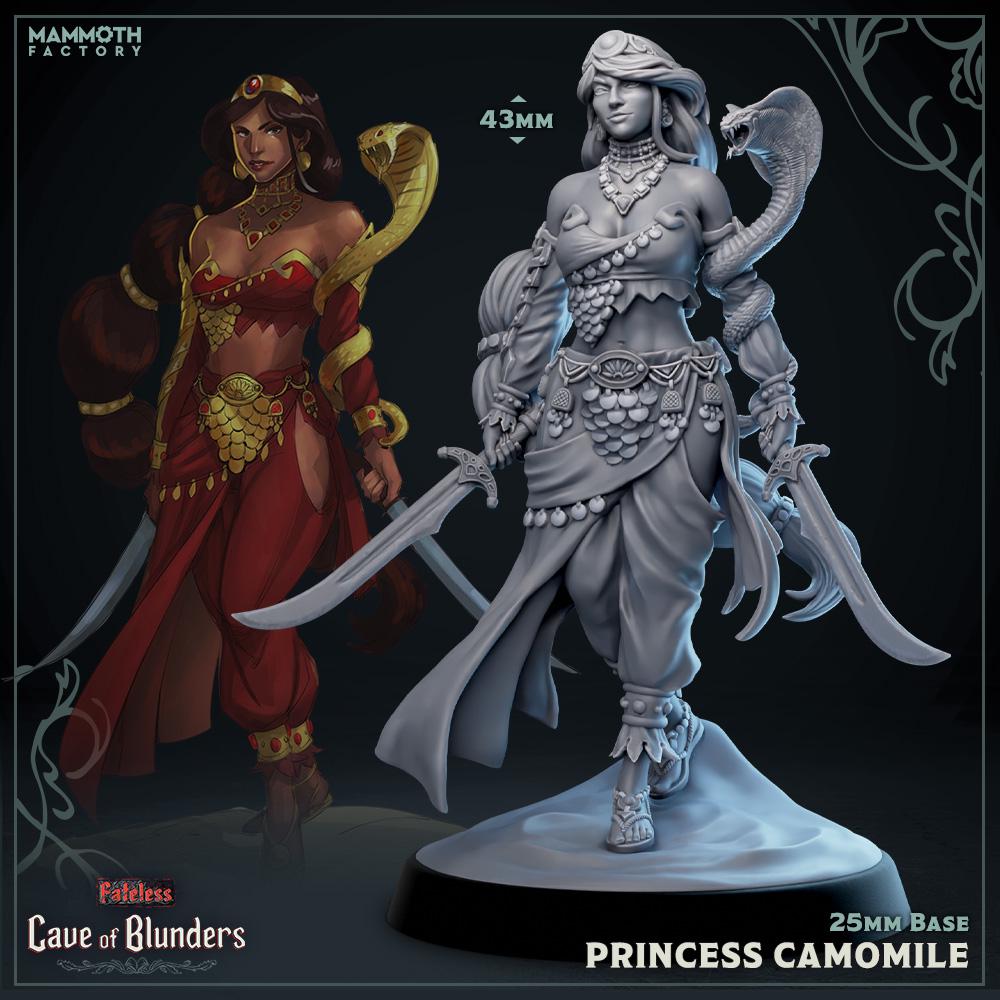 Princess Chamomile | Mammoth Factory | Cave of Blunders | RESIN | Fantasy | DnD | RPG | Tabletop | Gaming Miniatures | Character Model