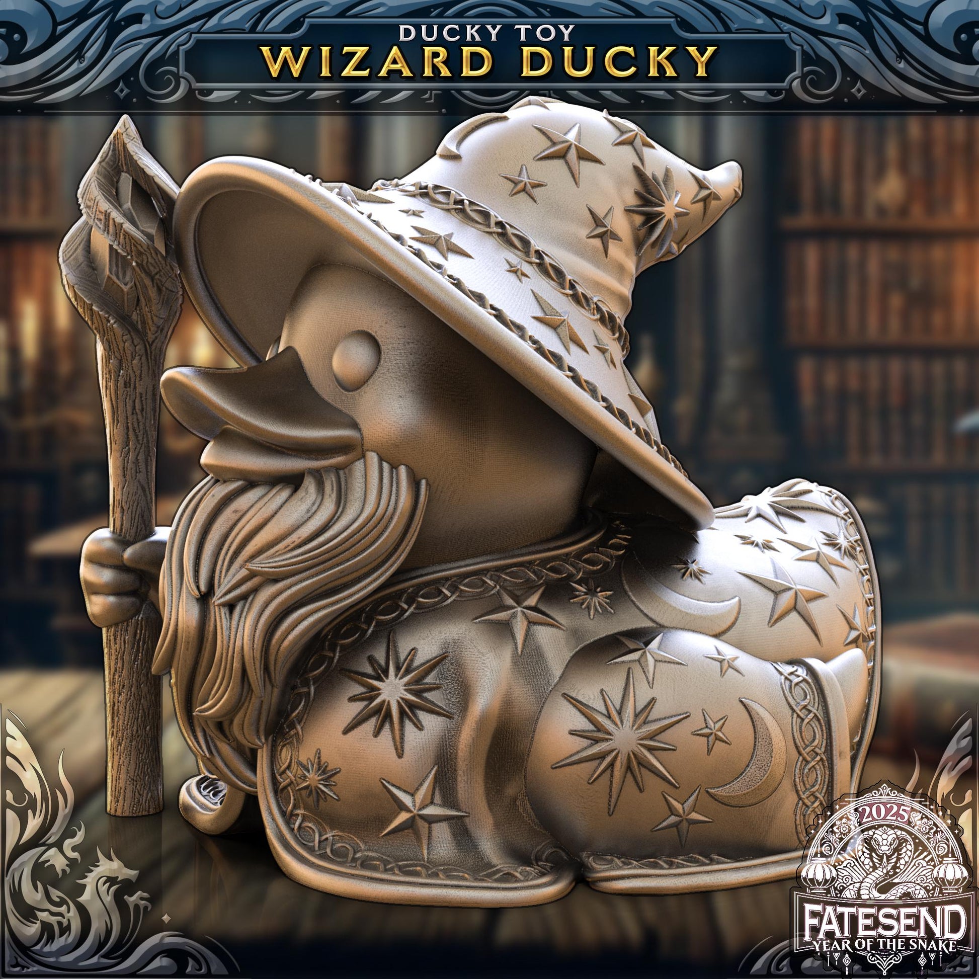 Wizard Ducky | Fates End | 3D Print | Fantasy| DnD | RPG | Roleplay Games | Rubber Duck